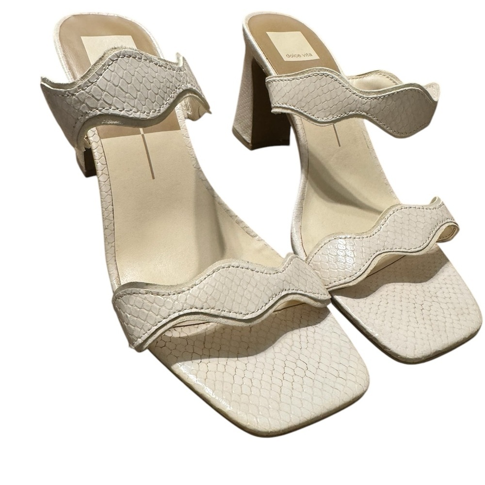 🤍 DOLCE VITA Ilva Heeled Sandals 10 Cream 🐚